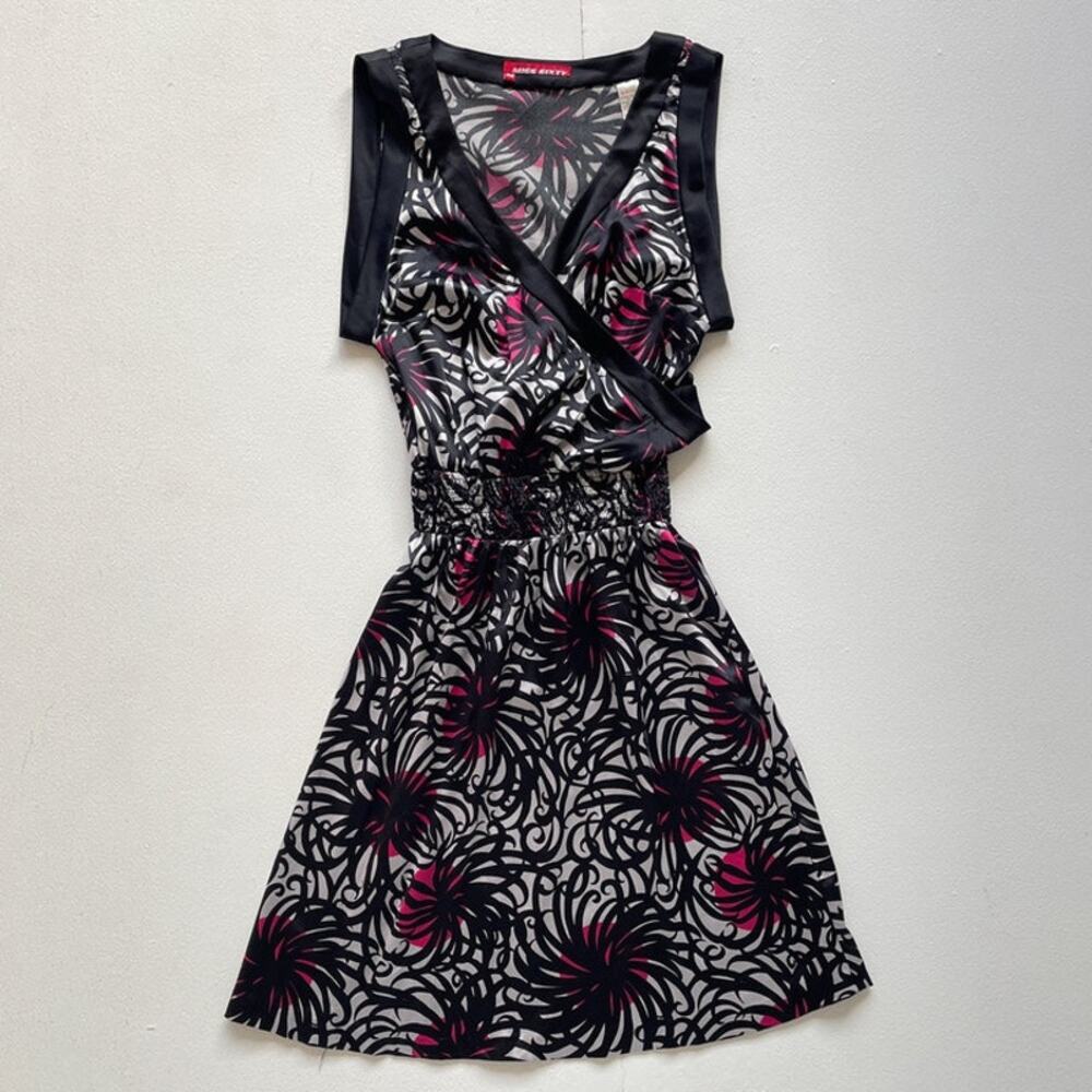 Vintage Y2K Miss Sixty Geo Patterned Dress / Sz M / Italy Wrap Retro Euro